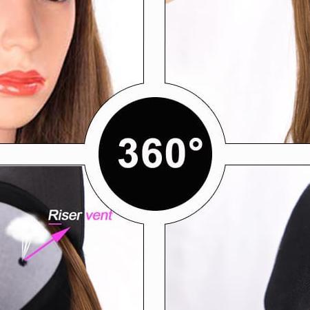 Topi Baseball Wig Panjang 60Cm Rambut Estension Palsu Rambut Panjang