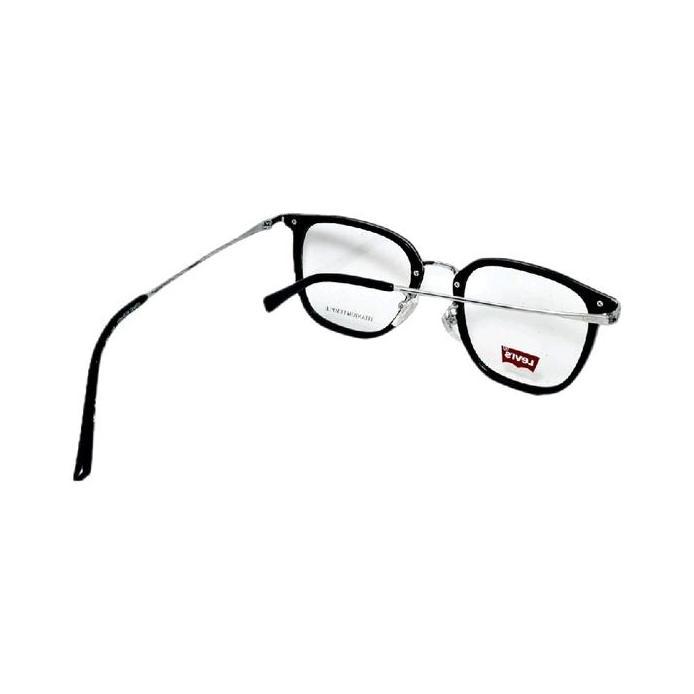New  Frame Kacamata Levis LV7250F BSC 49-20-145 Titanium Temple Black Silver Original