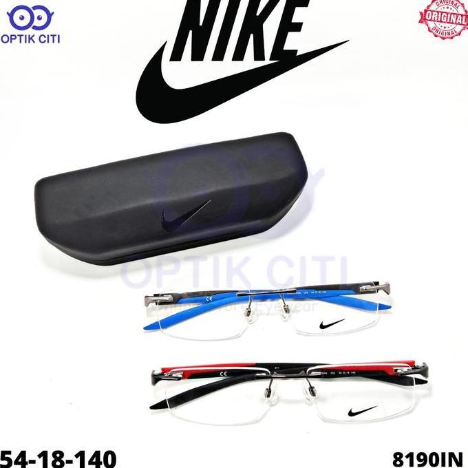 New  Frame Kacamata Pria Sporty Nike 8190 IN Original Rimless Ada Pegas Original