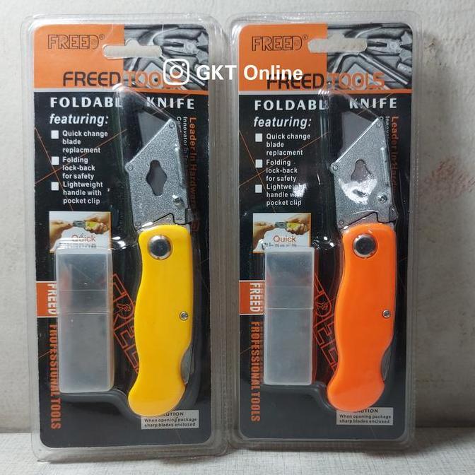 Pisau Cutter Lipat / Foldable Knife / Folding Knife Freed / Pisau Mini
