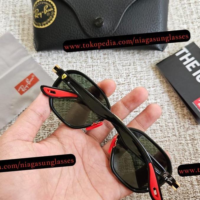 New  KACAMATA RAYBAN RB3674M SCUDERIA FERRARI BLACK GOLD SECOND ORIGINAL