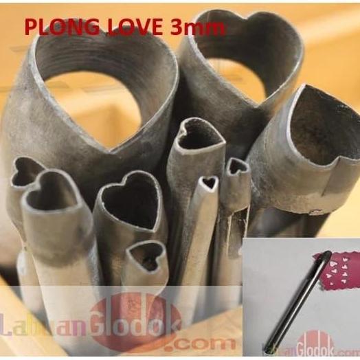 Plong Love Kulit 3mm - Love Shape Punch leather/plong love 3mm