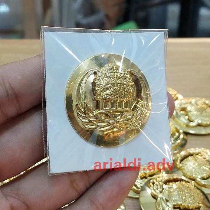 New  pin korpri bulat tumpuk magnet pin korpri kuningan tumpuk magnet