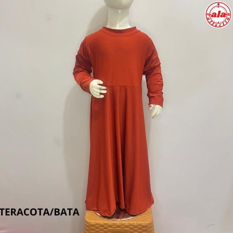 MURAH Gamis Anak Perempuan Polos 7-15 Tahun Jersey Premium