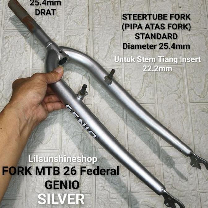 Fork Garpu GENIO Sepeda 26 MTB Federal Jadul Commuter Bike Standard DRAT ULIR 25.4mm Untuk Stem Tian