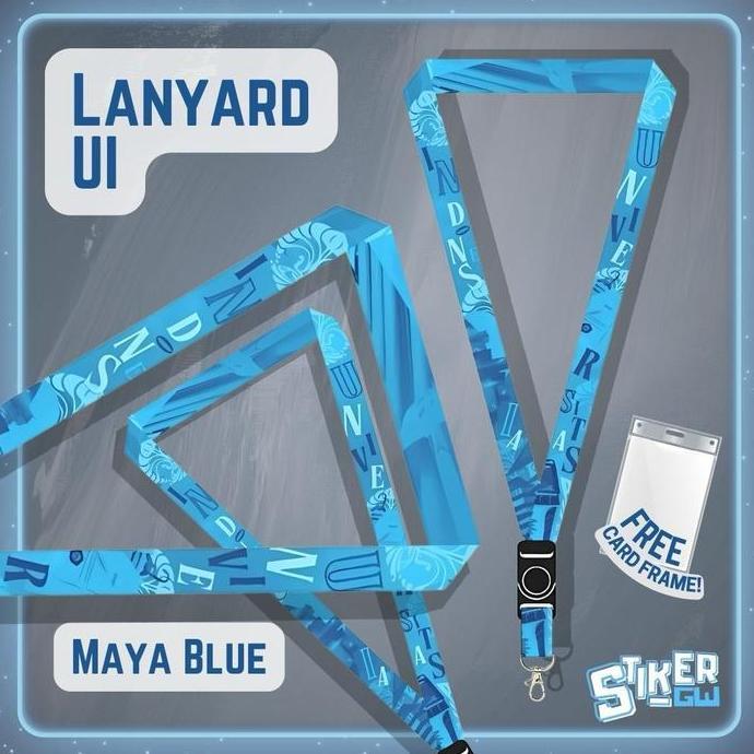 Lanyard UI dan Frame | Universitas Indonesia | Taffy Pink | Maya Blue | Amber Forest | Lanyard Makar