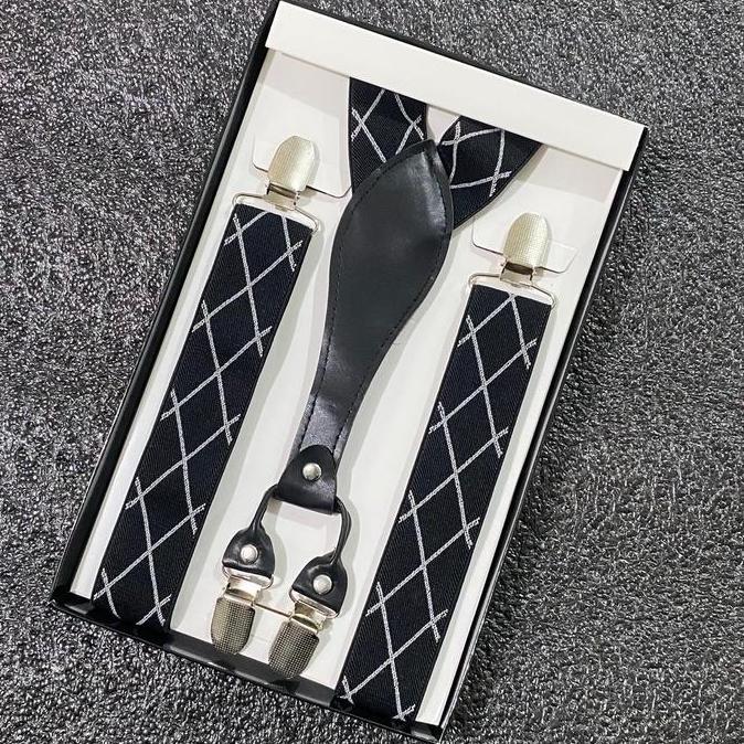 Suspender Pria Suspender Dewasa Jepit 4 Motif