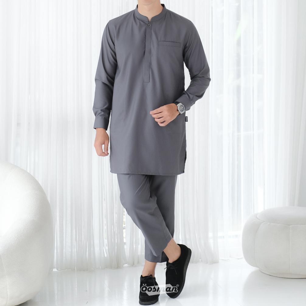 Terbaru Oosman - Kurta Koko Setelan Pria Dewasa Pakistan Premium Lengan Panjang