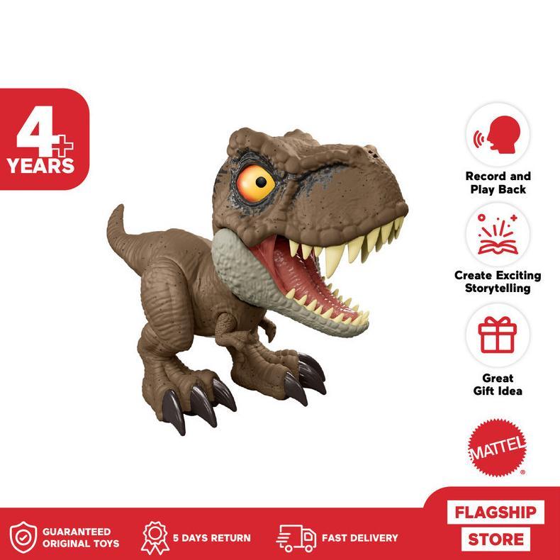 ORIGINAL JURASSIC WORLD T-REX ROAR COMMAND TALKING DINOSAUR TYRANNOSAURUS REX - MAINAN ACTION FIGURE