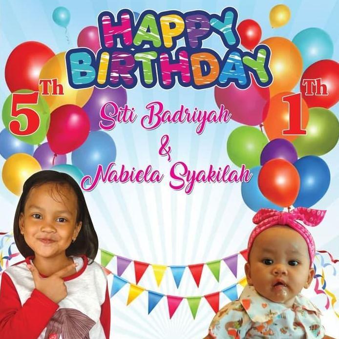 Ready  spanduk/banner ulang tahun anak ukuran 2x2
