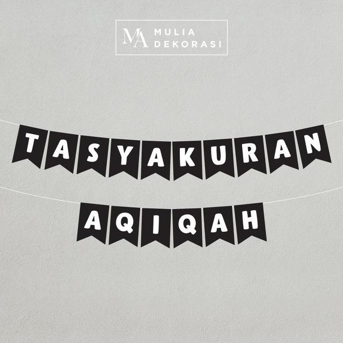 Ready  Bunting Flag Polos Dekorasi Gantung Banner Tedak Siten Tasyakuran 7 4 Bulanan Aqiqah