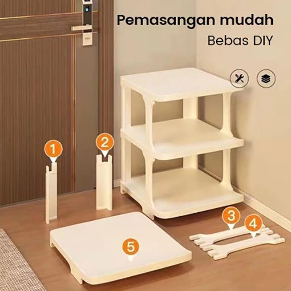 Saless Rak Sepatu Tempat Sandal  Rak Sandal Plastik Rak Plastik Serbaguna Multifungsi