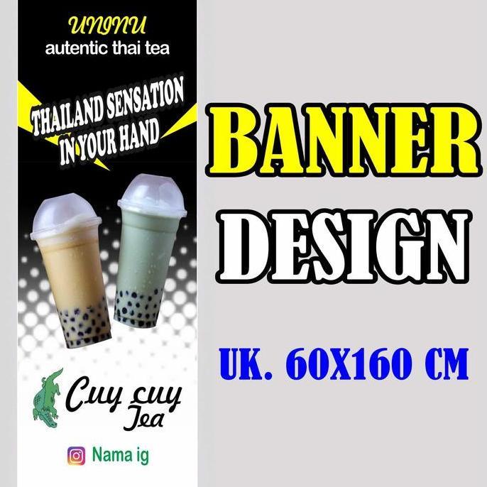 Ready  Banner Spanduk Autentic Thai Tea