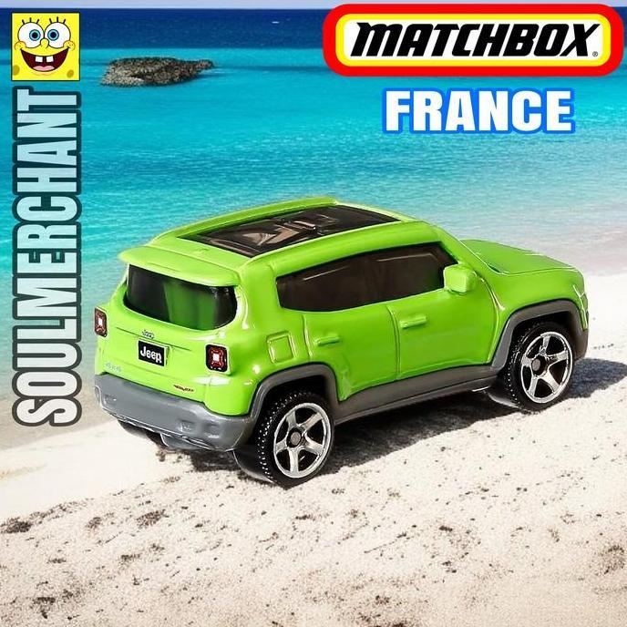 New  Matchbox France Series 2019 Jeep Renegade Diecast Mobil Offroad Ban Plastik