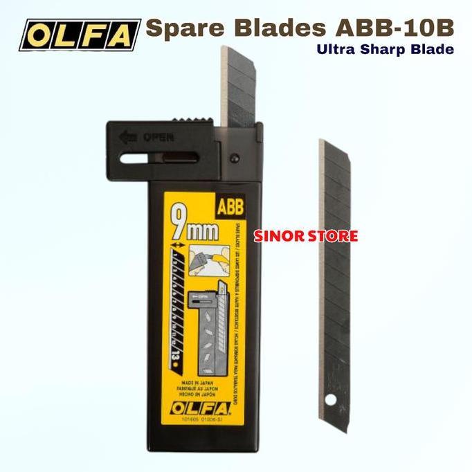 New Olfa Refill Cutter 9mm Spare blade ABB-10B (10pcs per pack)