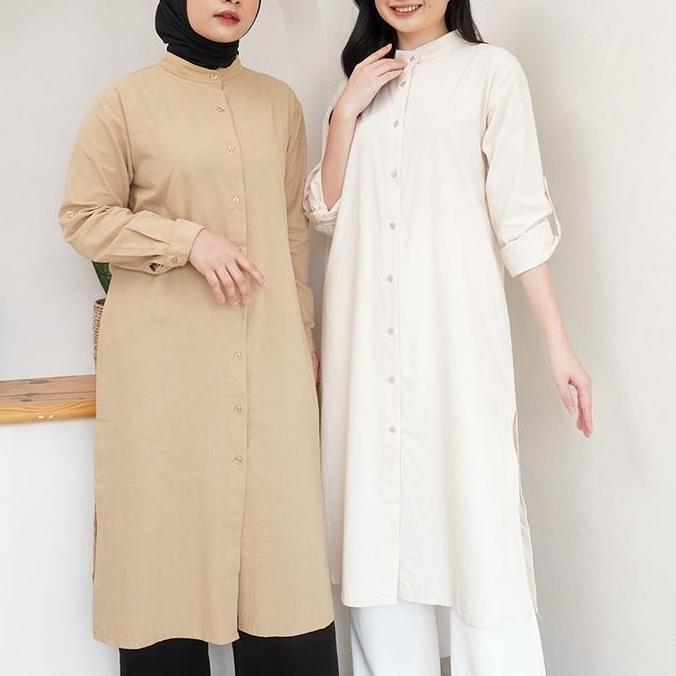 Iseul Midi Dress/Tunik B5010162 by Sonia Basic Tunik Premium Wanita / Tunik Midi Polos Wanita