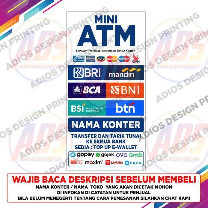 Spanduk BRILink Banner Konter BRILink / Agen BRILink / Spanduk Mini ATM murah