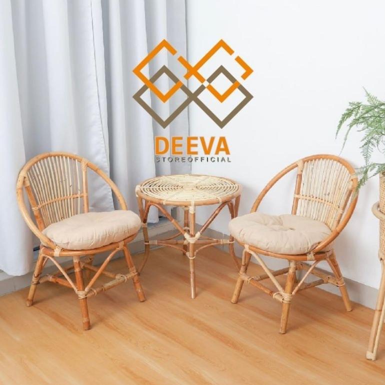 Kursih Teras Momon Rotan Asli 1Set + Meja / Kursi Momon / Kursi Teras Rotan / Kursi Tamu Rotan / Kur