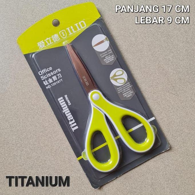 New Gunting Kantor / Office Scissors TITANIUM ILID No 120187T