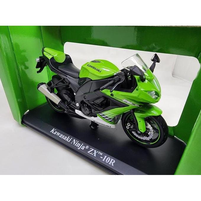 New  Diecast Motor Kawasaki Ninja ZX-10R Maisto 1:12 w/ Stand