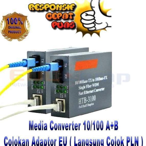 New NetLink HTB3100 AB HTB3100AB HTB 3100AB Singlemode Media Converter