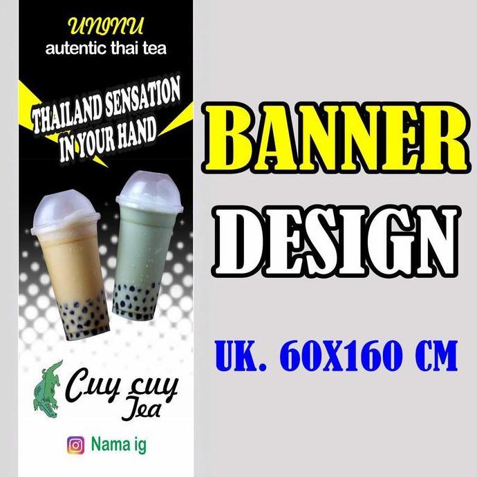 Banner Spanduk Autentic Thai Tea murah