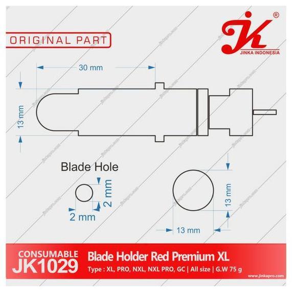 New JK1029 - Holder Blade Red Premium Mesin Cutting Jinka NXL Pro 721 1351