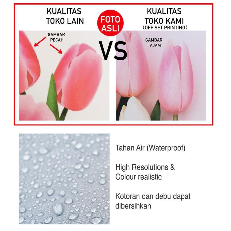Diskont Hiasan Macrame Poster Dinding Kayu Bunga 3D Pajangan Dinding Aesthetic