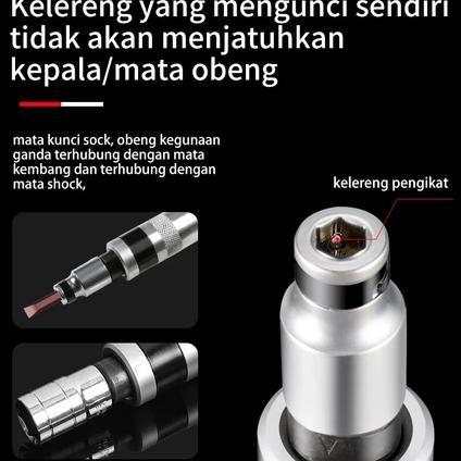 Grade Ori Usefultools Obeng Ketok Set 13 Pcs Obeng Getok Putar Set Impact Drill Bit Driver Non-Karat