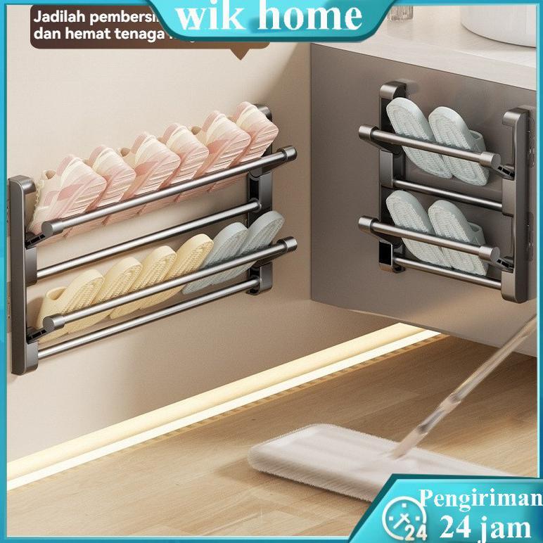Awet [Cod]Rak Sepatu Gantung Susun Shoe Rack Holder Tempat Sandal Panci Dapur Dinding Belakang Pintu