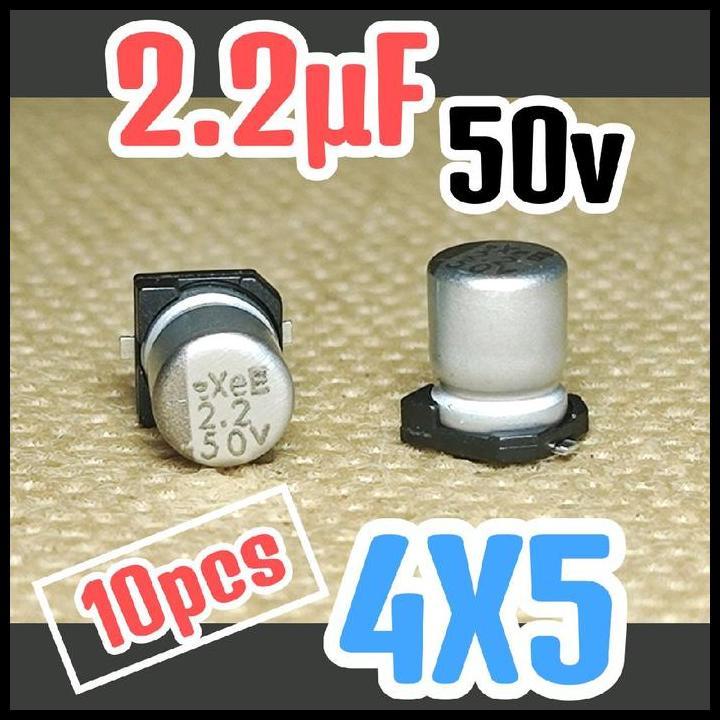 BEST DEAL 10PCS SOLID KAPASITOR CAPASITOR ELKO ELCO SMD 50V 50 V 2,2 UF 2,2UF 2.2 UF 2.2UF 50V 50 VO