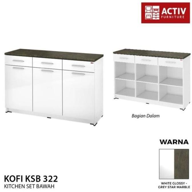 TERLARIS RAK DAPUR KITCHEN SET BAWAH MEJA DAPUR 2-3 PINTU LEMARI SAYUR ACTIVE