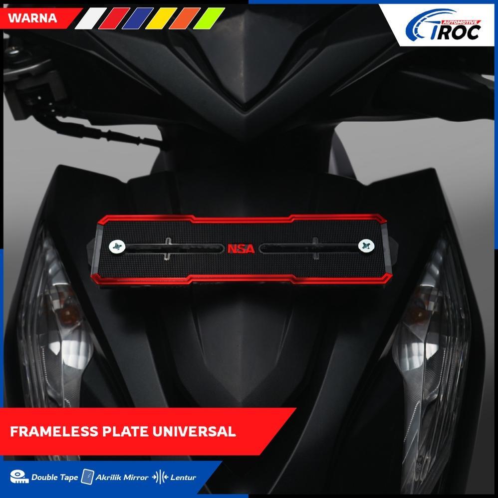 Terlaris Dudukan Plat Nomor Motor Frameless Plate Motor Universal 1Pcs Dudukan Plat Nomor Motor Vari