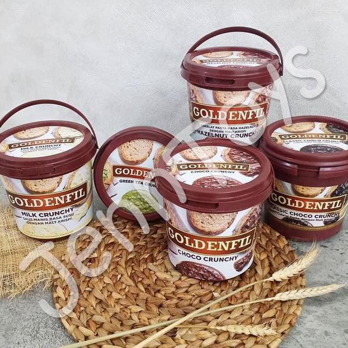 Xfood- Goldenfil Tiramisu Crunchy 1Kg - Selai Roti Filling Kue Spread Fruit Jam Goldenfil