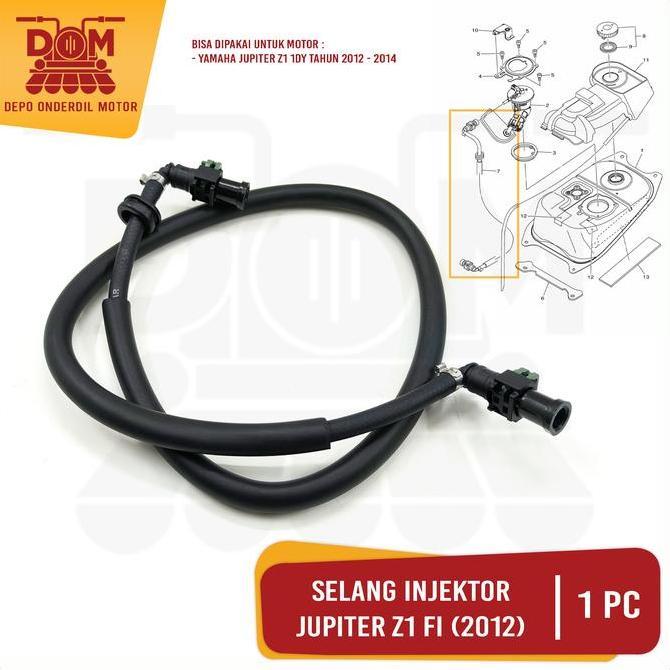 BEBAS ONGKIR - Selang Injeksi motor Jupiter Z1 FI 2012 (KNZ/THALLAND) 1DY-E3971-01 Pipe Saluran Bens