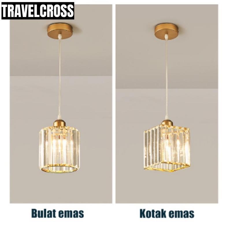Murah Travelcross Lampu Plafon Gantung Kristal Minimalis Lampu Gantung Lampu Plafon Gantung Kristal