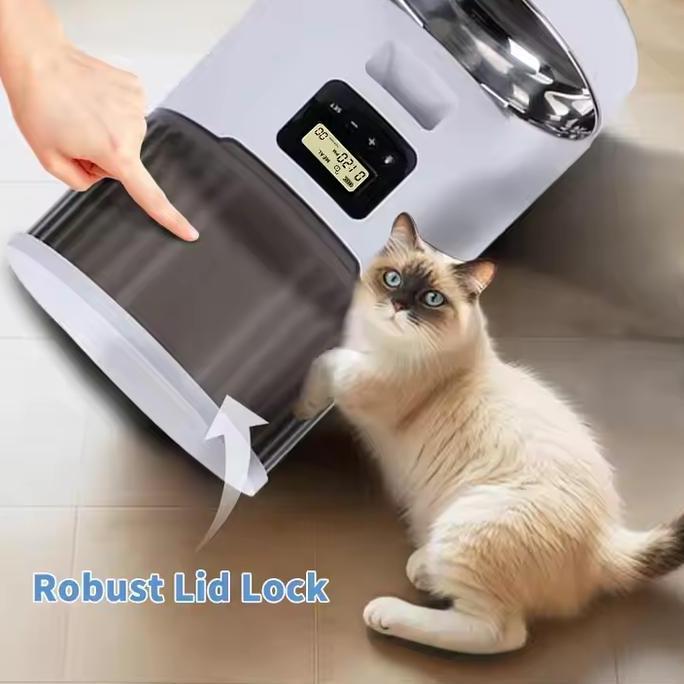 Alat Mesin Pemberi Makan Kucing Anjing Otomatis Timer Dispenser 4L murah
