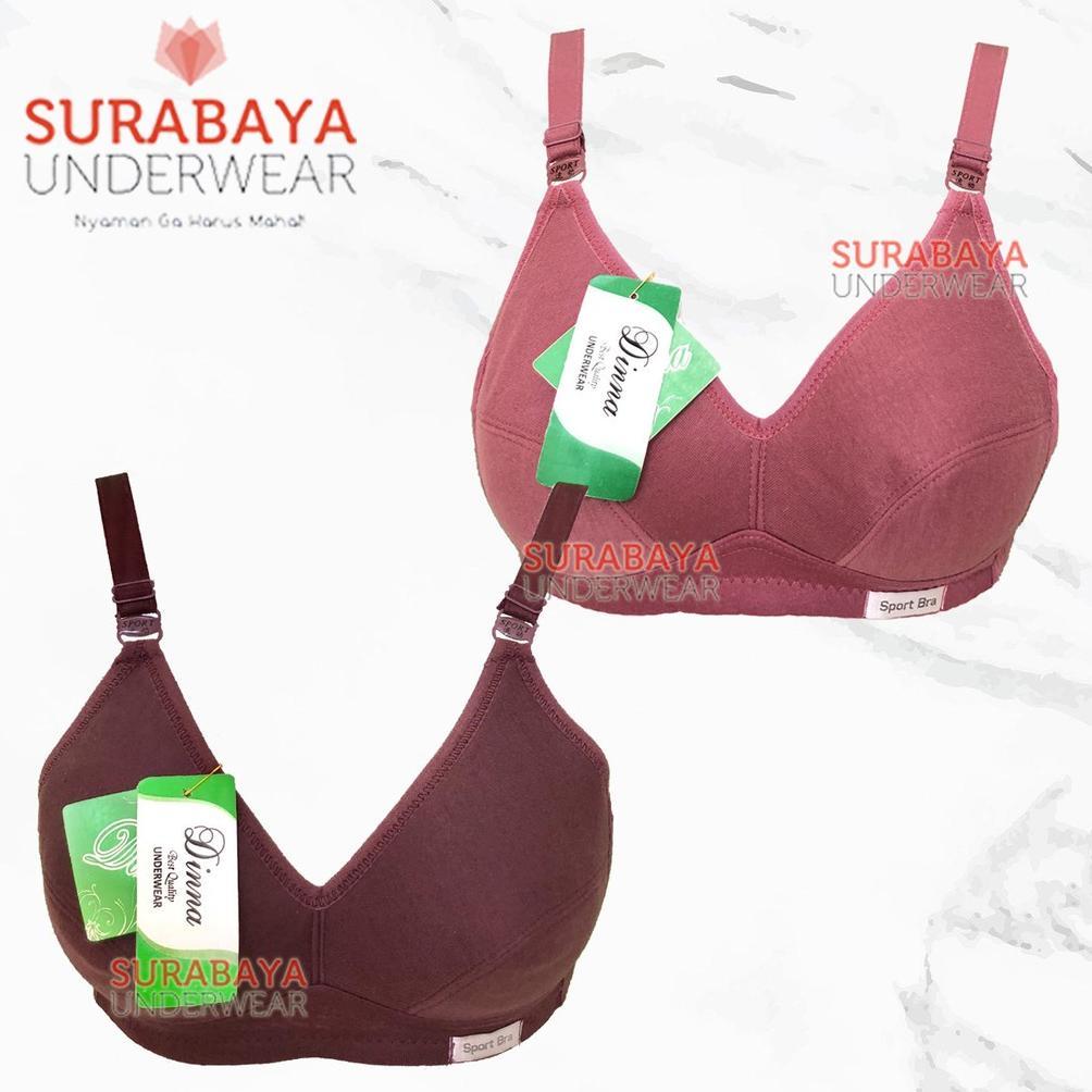 cuci gudang sport bra katun nyaman buat sehari hari size besar merk dn (size 34-46)