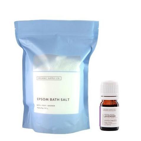 Fupp- Organic Supply Co. Epsom Salt & Essential Oil Bundle - Foot Soak, Bath Salt, Garam Mandi Denga