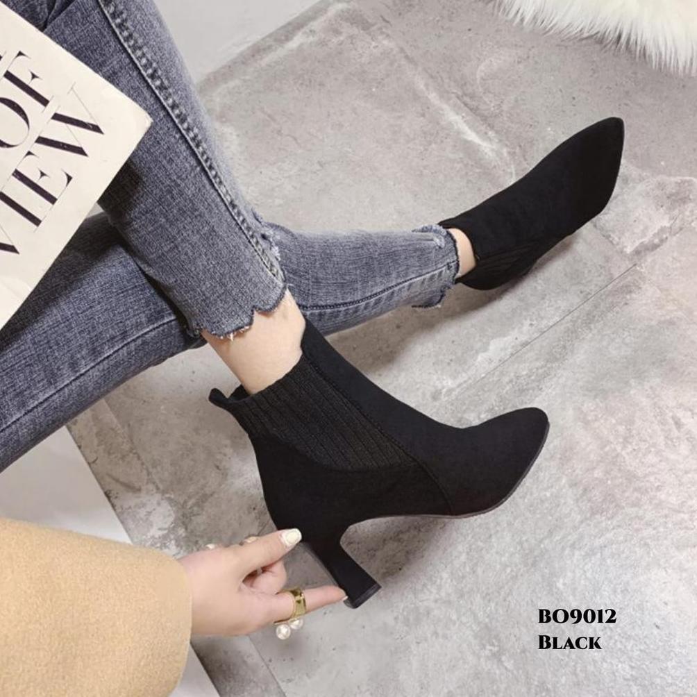 diskon yjh sepatu boots tinggi 7cm wanita terlaris flat mercy stylish fashion shoes ala korea aprico