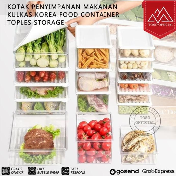 TERMURAH - KOTAK PENYIMPANAN MAKANAN KULKAS KOREA FOOD CONTAINER TOPLES STORAGE