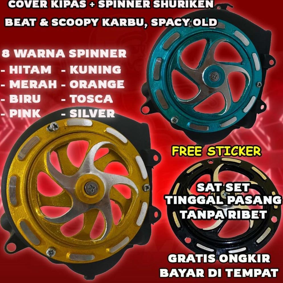 Terlaris Spinner Beat Karbu Tutup Kipas Beat Karbu Spinner Shuriken Beat Karbu Tutup Kipas Scoopy Ka