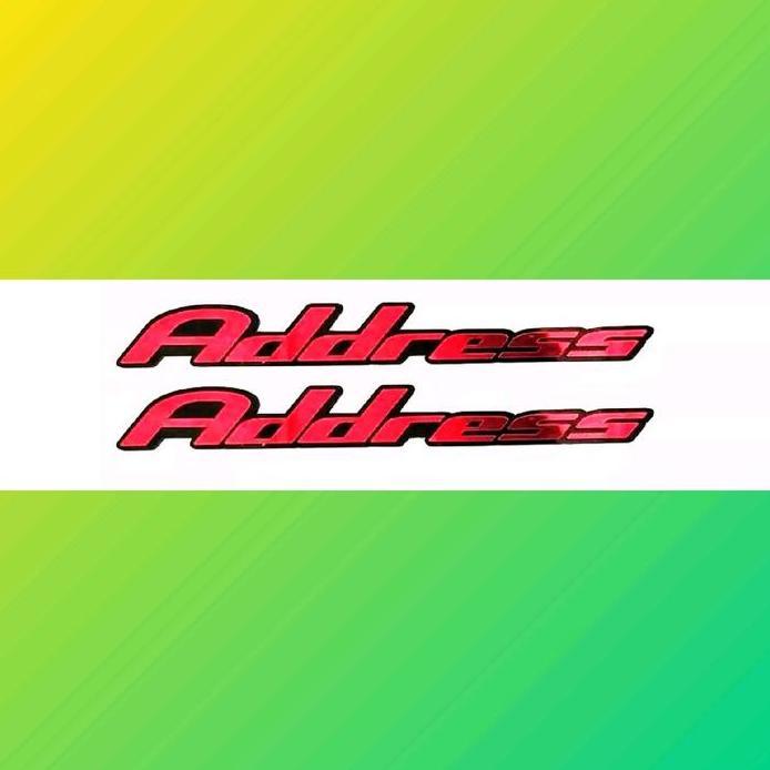 2pcs emblem akrilik address/logo address timbul sepasang murah