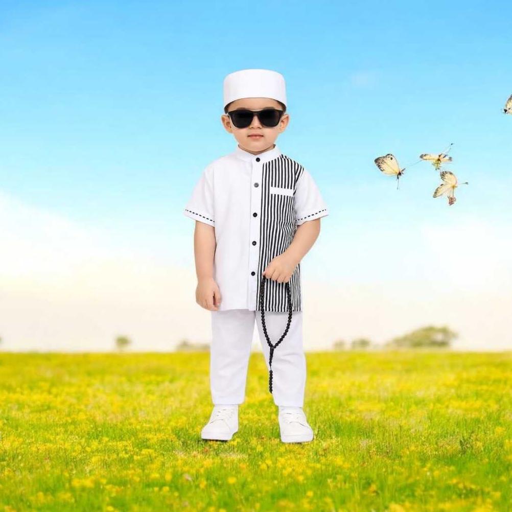 TERLARIS SETELAN KOKO ANAK LAKI LAKI 2 3 4 5 6 7 TAHUN BAJU MUSLIM ANAK MODERN KOKO KURTA ANAK
