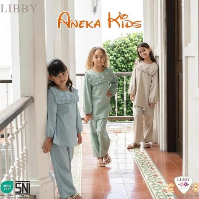 Libby Naura Set -  Libby Setelan Gamis Anak Perempuan / Libby Raya Collection