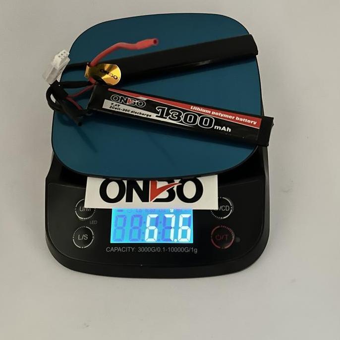 Lipo 2s Sugus 7.4v 1300mAh 30-60c 2 packs Airsoft Onbo Power - Remote, Toy, Control