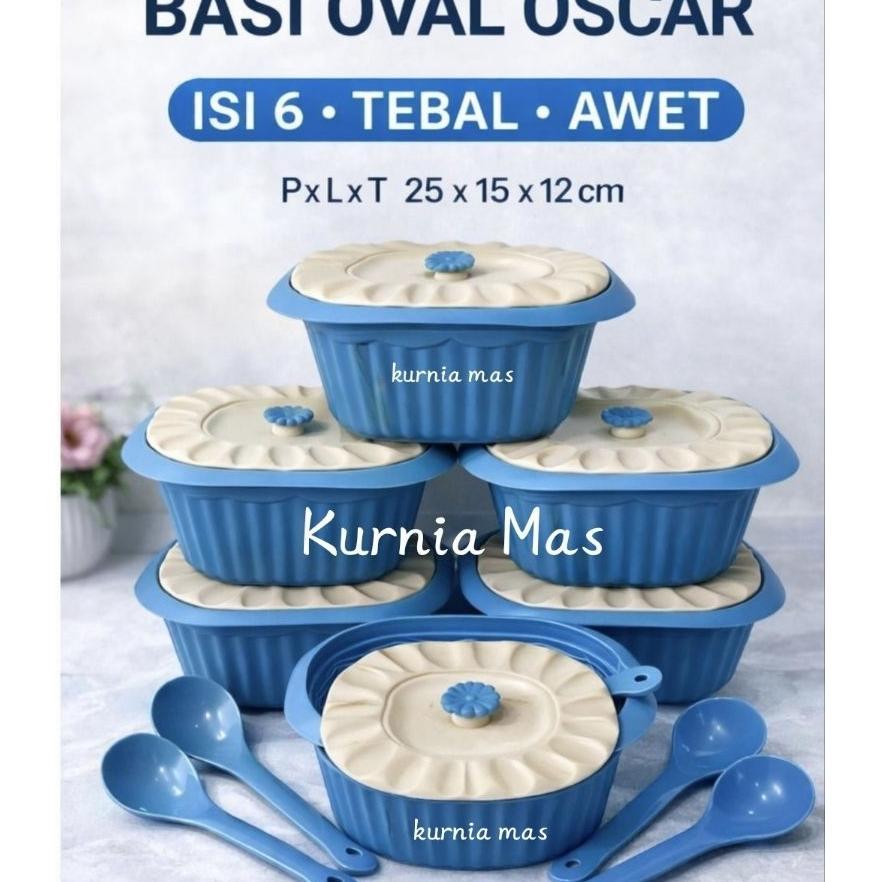 Grosir Basi Prasmanan Oscar Gold Isi 6Pcs + Irus 6Pcs Basi Oval Tempat Lauk Prasmanan