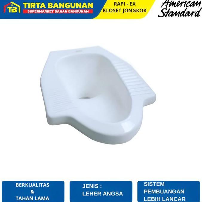 TERLARIS AMERICAN STANDARD RAPI EX CLOSET KLOSET TOILET WC JONGKOK WHITE BLUE PINK PUTIH