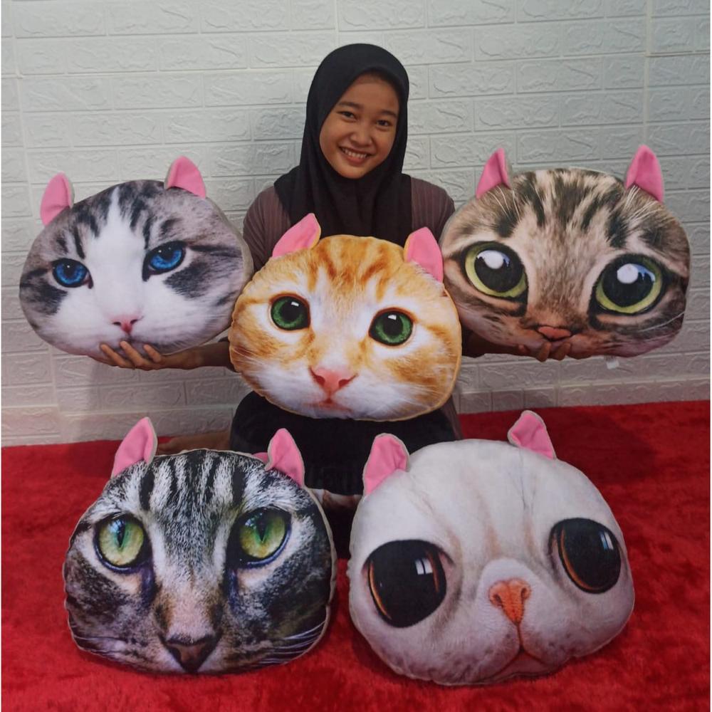 Bergaransi Bantal Boneka Kucing Cat Lucu Boneka Jumbo Bantal Kucing Bantal Karakter Hewan