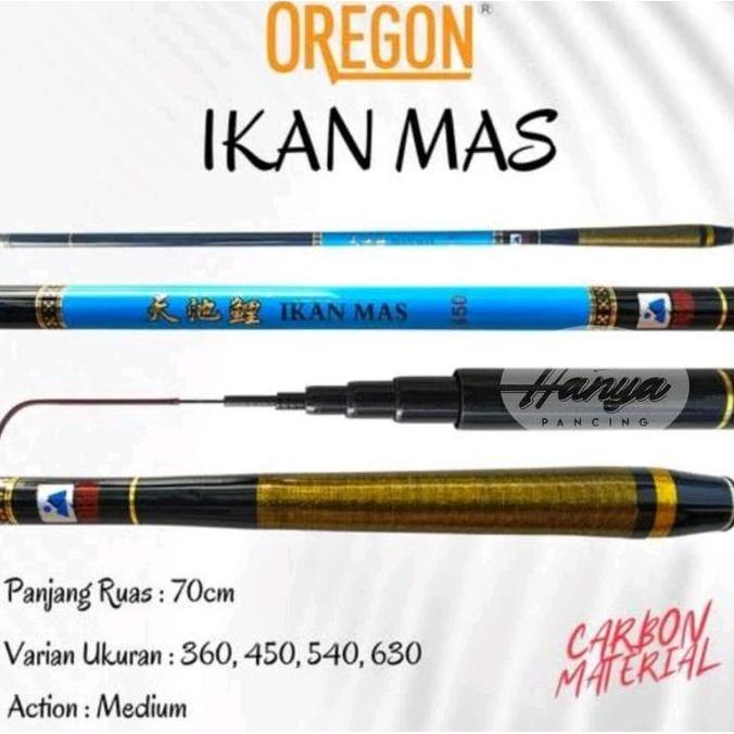 JORAN TEGEK OREGON IKAN MAS 360 450 540 CARBON